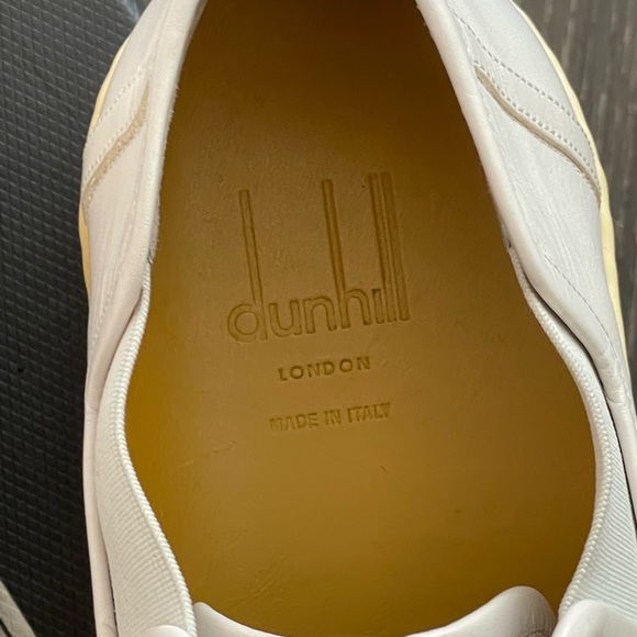 SOLD 😃 NEW AUTHENTIC Dunhill Men’s Off White Leather Sneaker Sz EUR 42 / US 8 - Picture 12 of 13